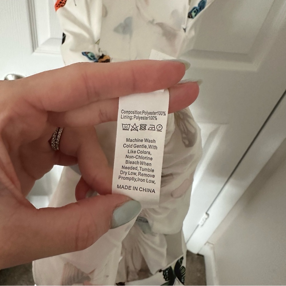 White Insect Mini Dress - Picture 10 of 10